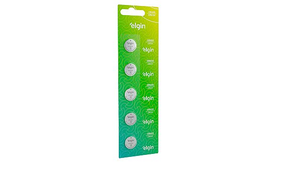Bateria de litio CR1620 cartela com 5 unidades 3v Elgin, Elgin, Baterias