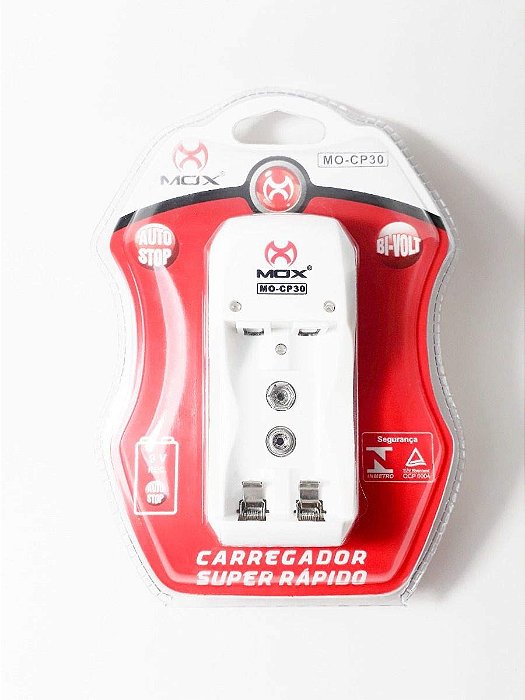 CARREGADOR DE PILHA MOX MO-CP30