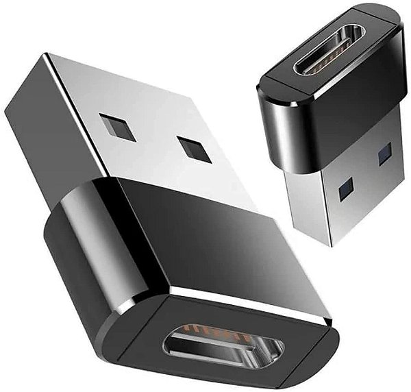 Adaptador Conversor USB Type C Fêmea para USB Macho Vermelho