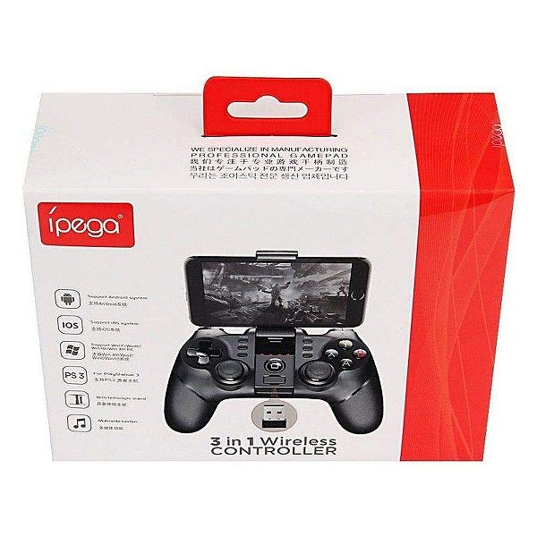 Controle Ípega PG 9076 Bluetooth Gamepad para Android, TV