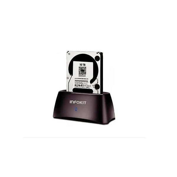 Dock Station para HD e SSD 2.5" e 3.5" Conexão SATA 3 USB 3.0 High Speed Suporta HD até 10TB Ecase Z320