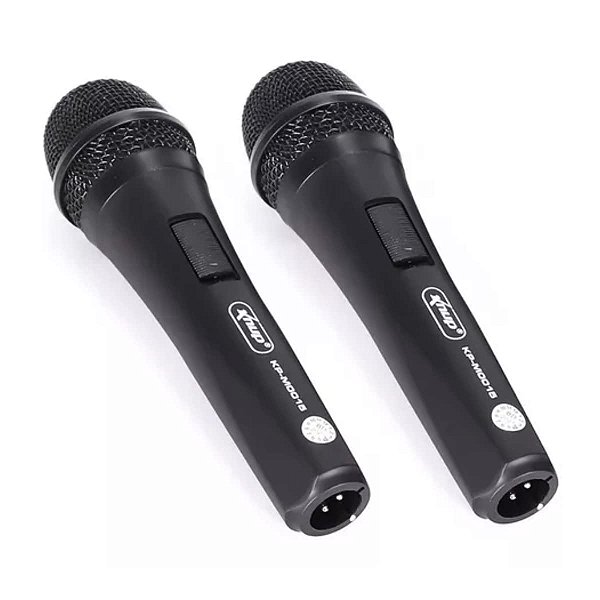 Microfone Com Fio Duplo Profissional Modelo KP-M0015