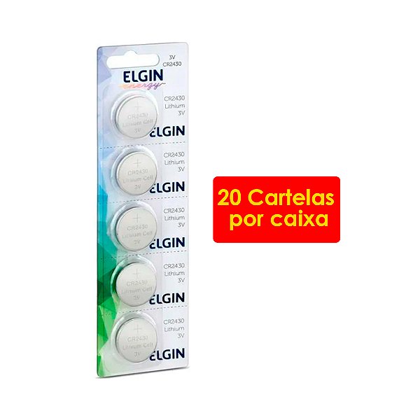 Kit 20 blisters de Bateria de LITIO CR2430 C/5 82304, Elgin