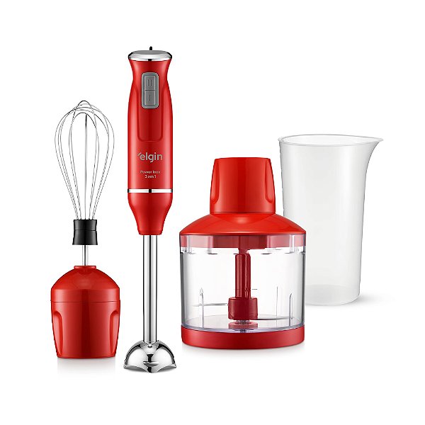 Mixer Power Inox 3 em 1 600W Elgin Vermelho 220V