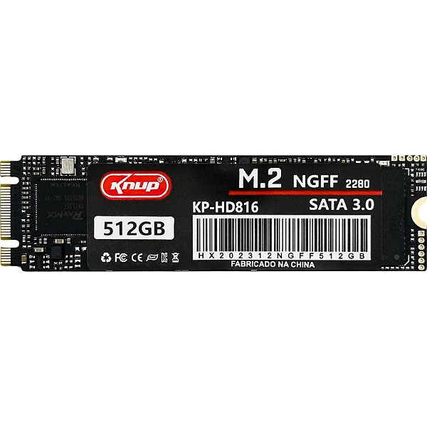 SSD M.2 512GB NVME 2280 SATA 3.0 - MARCA: KNUP - KP-HD816