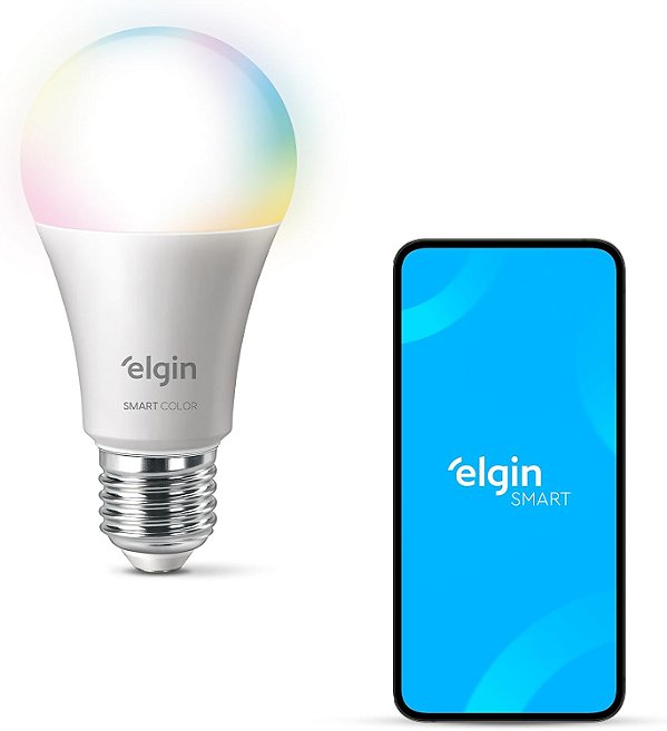 Lâmpada Inteligente Smart Color 10W Elgin RGB Wi-Fi - Compatível Alexa