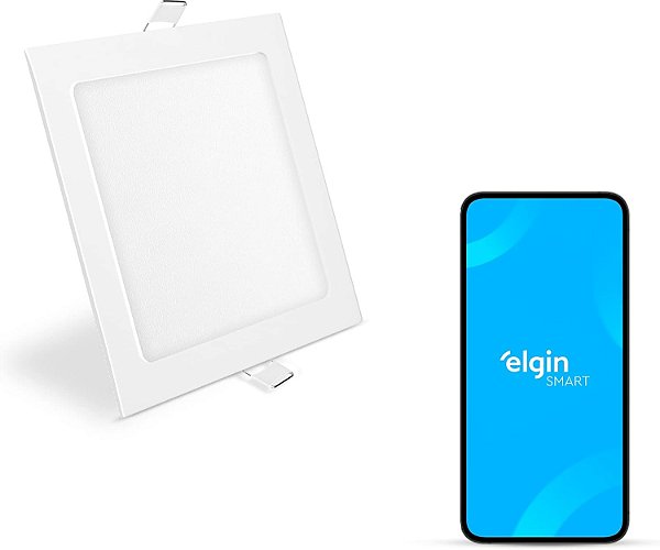 Luminária de Embutir Inteligente 18W 3000-6500K Wi-Fi Elgin Quadrada