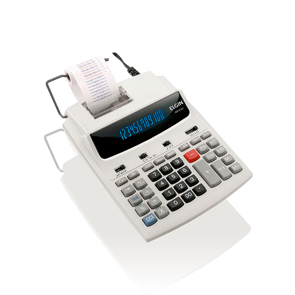 Calculadora Compacta 12 Dígitos Elgin MR 6124 com Calendário e Impressão