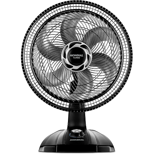 Ventilador de Mesa Mondial Turbo VT-40-NB – 40cm, 6 Pás, 127V