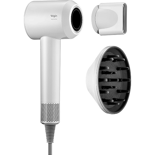 Secador de Cabelo Elgin Super Ionic Plus 1.700W Motor BLDC Branco 127V com Difusor