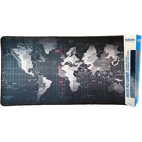 Mouse Pad Speed Gamer Extra Grande 700 x 350 x 3 mm - Mapa do Mundo Matrix MP-7035C28