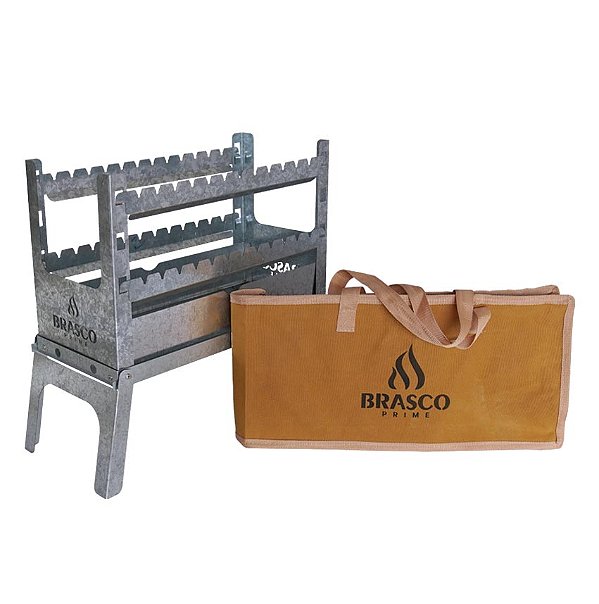 Churrasqueira Portátil JOY para Espetinhos em Aço Galvanizado com Bag