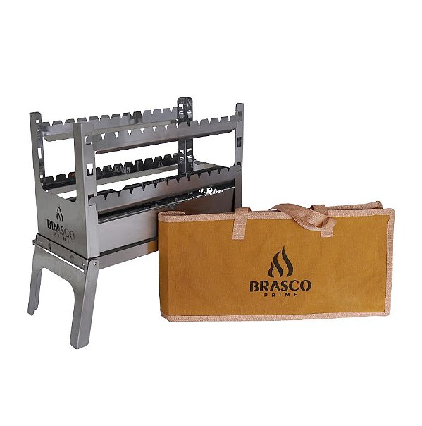 Churrasqueira Portátil JOY para Espetinhos em Aço Inox com Bag