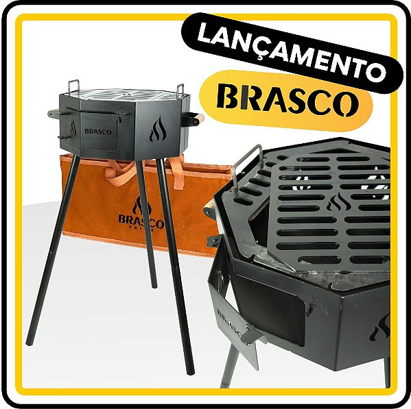 Churrasqueira Parrilla Portátil Barca com 01 Grelha com Bag