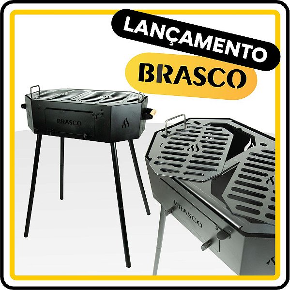 Churrasqueira Parrilla Portátil Barca com 02 Grelhas