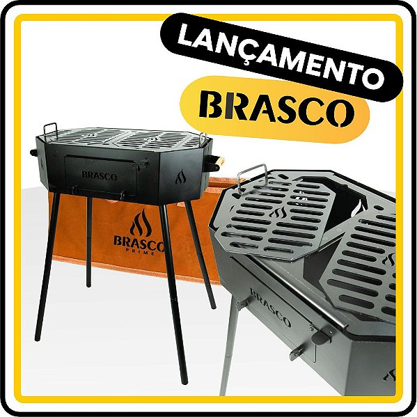 Churrasqueira Parrilla Portátil Barca com 02 Grelhas com Bag