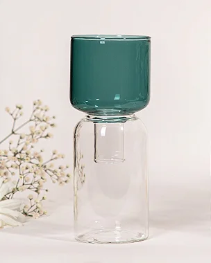 Vaso Vidro Desconstruído Verde