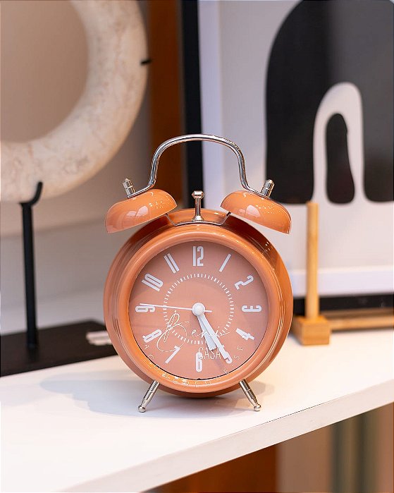 Relógio Despertador Marrom