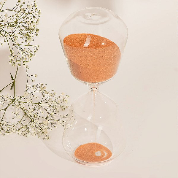 Ampulheta Vidro Terracota 30 Minutos