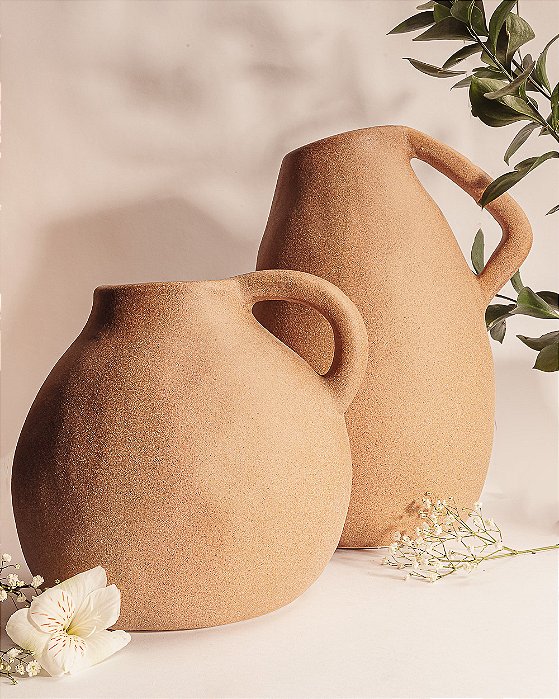 Vaso Cerâmica Gael Marrom