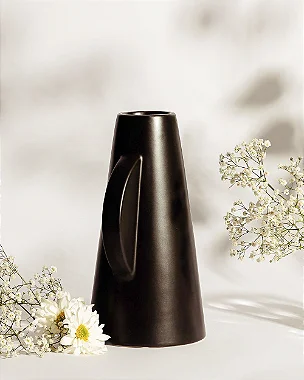 Vaso Cerâmica Modern Preto