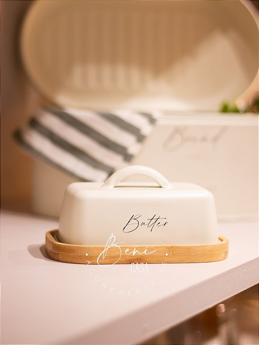 Manteigueira Metal Prima Off White