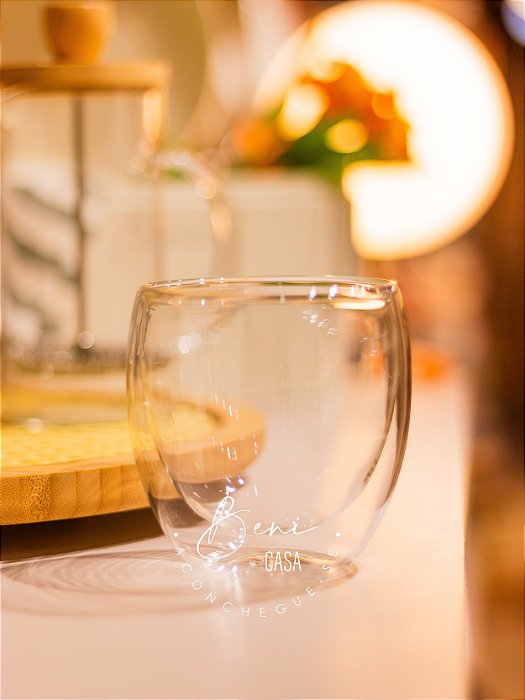 Copo de Vidro Parede Dupla 250ml