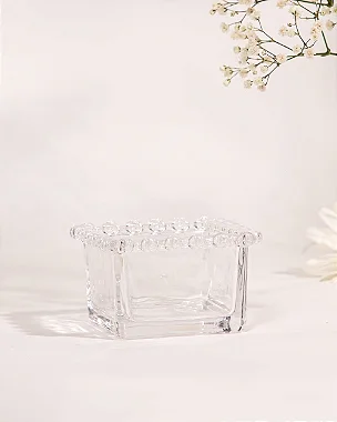 Bowl Quadrado Cristal Coração