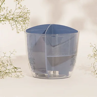Escorredor Talheres Transparente Azul