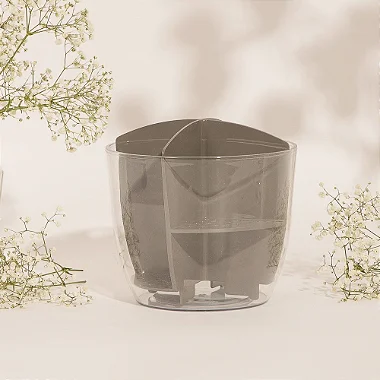 Escorredor Talheres Transparente  Cinza