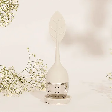 Infusor Chá Silicone Cinza Claro