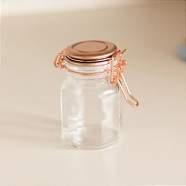 Pote Vidro Hermético Rose Gold Pequeno