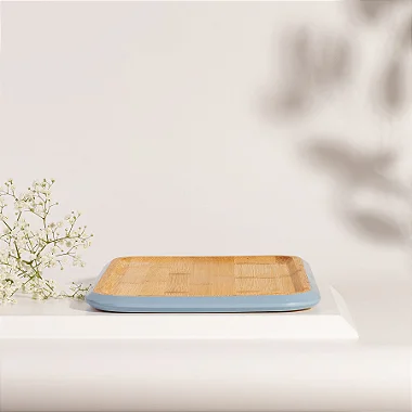 Bandeja Bambu Azul Pequena