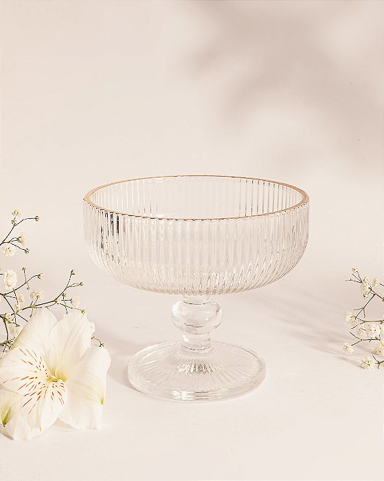 Taça Sobremesa Cameratta Fio de Ouro