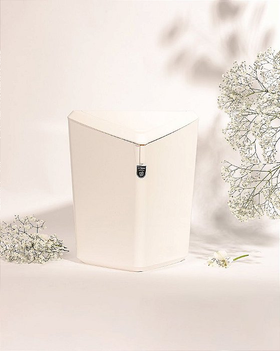 Lixeira Prisma Tampa Basculante Branco 12l