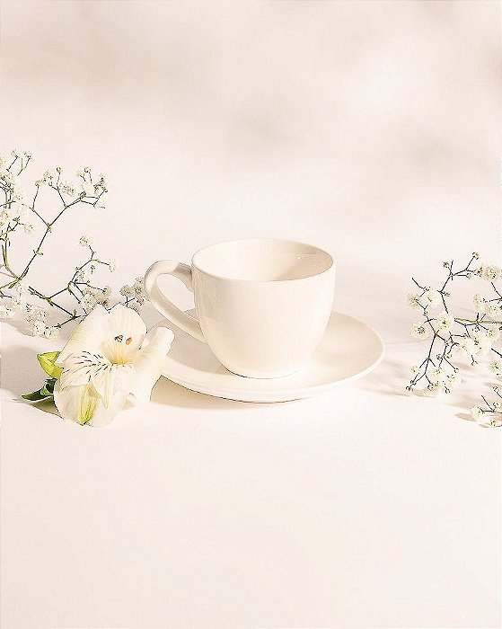 Xícara Café com Pires Branco 100ml