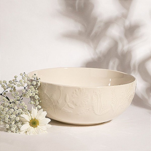 Centro Mesa Porcelana Dandara Off White