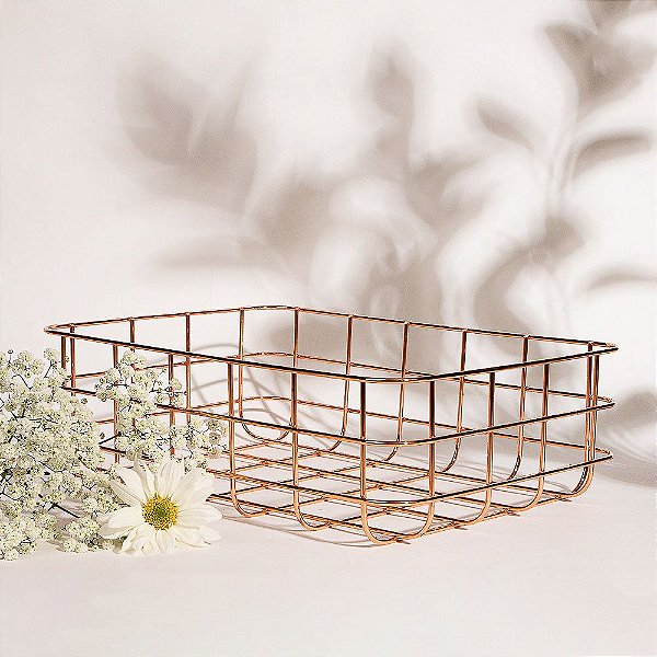 Cesto Aramado Rose Gold