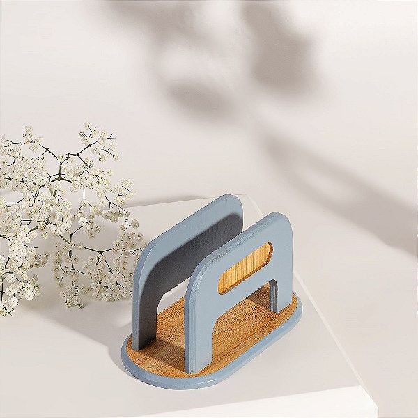 Porta Guardanapo Bambu Azul