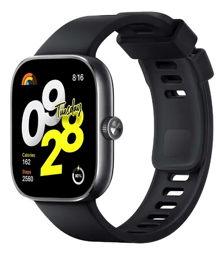 ⌚ Smartwatch Xiaomi Redmi Watch 4 M2315W1 – Tela AMOLED 1.97” Obsidian Black | Preto Grafite com Pulseira Cinza-Escuro