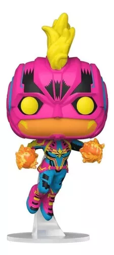 Funko Pop Marvel Blacklight Captain Marvel 908 Exclusivo