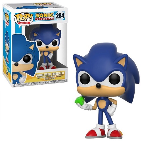 Funko Pop Sonic With Emerald 284 - Caixa Danificada