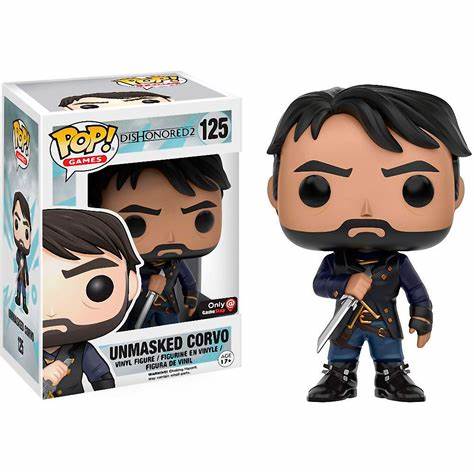 Funko Pop Dishonored 2 Unmasked Corvo (only GameStop) 125 - Caixa Danificada