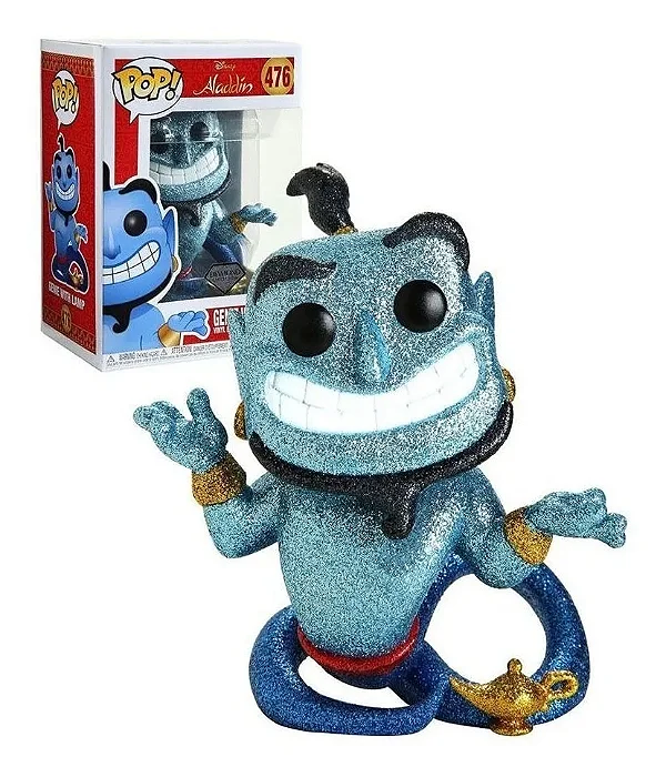 Funko Pop Disney Aladdin Genie Whit Lamp 476 Diamond Special Edition - Caixa Danificada