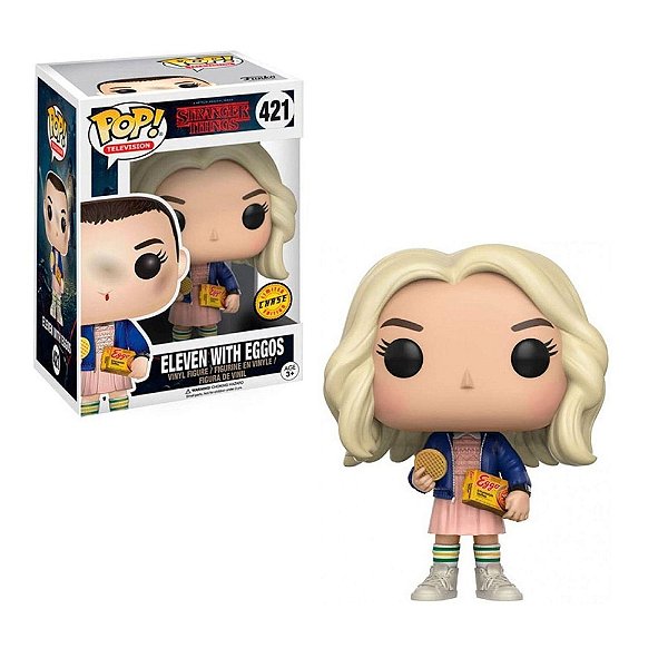 Funko Pop Stranger Things Eleven With Eggos 421 - Chase - Caixa Danificada