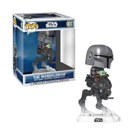 Funko Pop Deluxe Star Wars The Mandalorian with Grogu in Imperial Remnant AT-RT 837