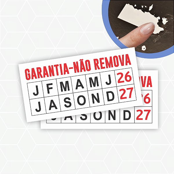 1.000 unidades de Lacre De Garantia E Segurança Casca de Ovo Destrutível 0,5X1cm - Sem Personalização