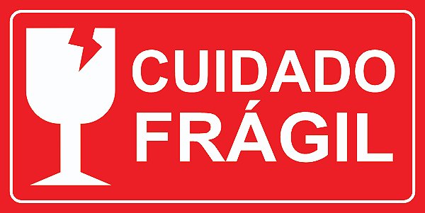 Adesivo Cuidado Frágil 2,5x5cm