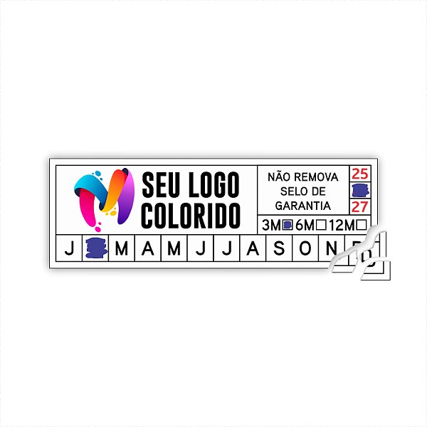 Lacre Casca De Ovo Destrutível Selo De Garantia 1x3 cm Personalizado