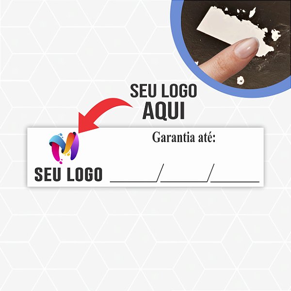 Lacre Casca De Ovo Destrutível Selo De Garantia 1x4cm Personalizado